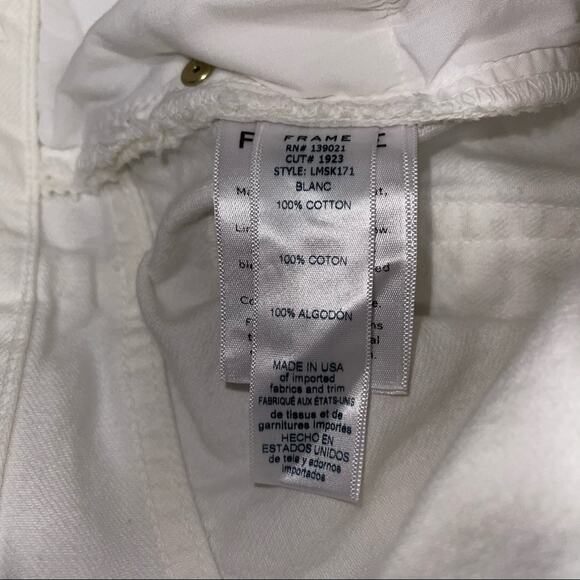 FRAME Le Mini Denim Skirt Blanc White 26 - Picture 6 of 6
